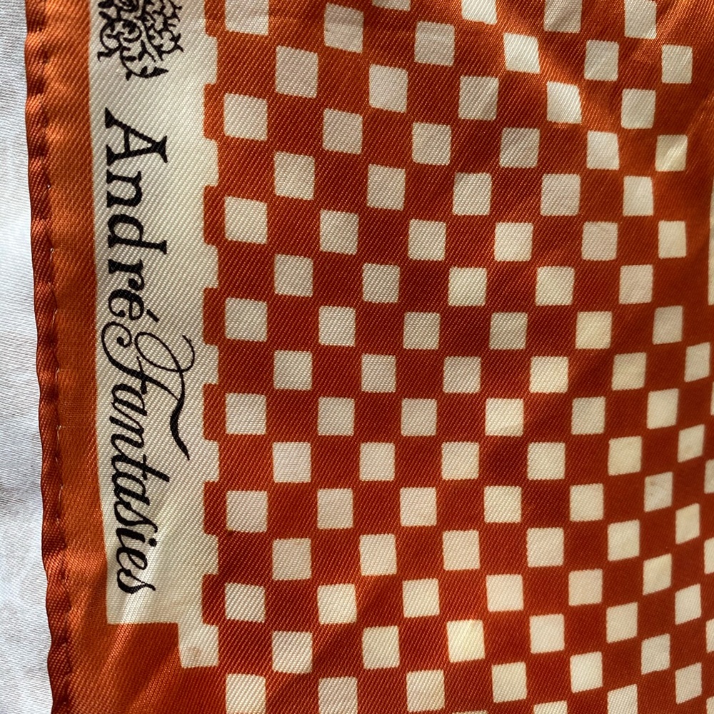 Vintage 1950s checkered scarf